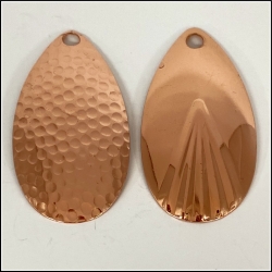 Fluted or Hammered Indiana Blade #8 Copper 2 Pack